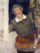 Ilya Yefimovich Repin Self-portrait at work china oil painting artist